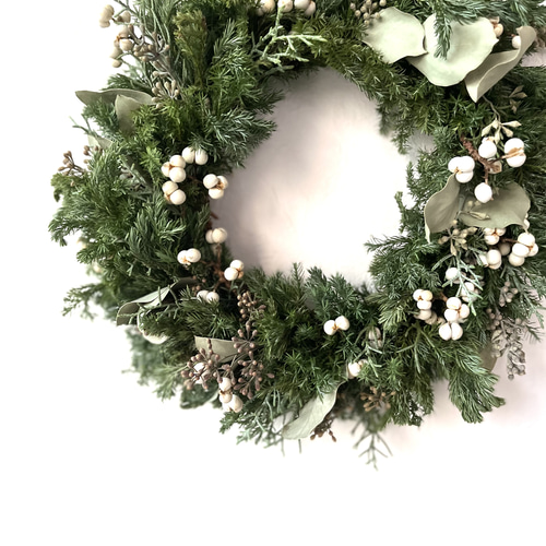 2022white × green christmas wreathe①