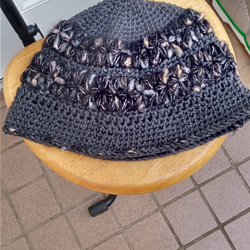 リブ編み模様帽子 2枚目の画像