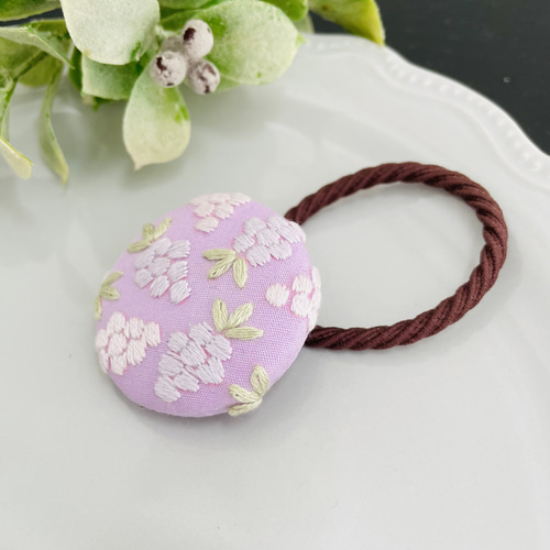 確認 ヘアゴム ヘアリボン ツイン 1255 naturalflower 花柄