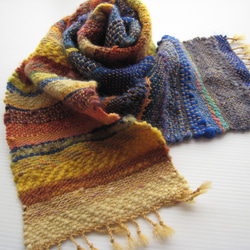 毛糸の手織りマフラー217 5枚目の画像