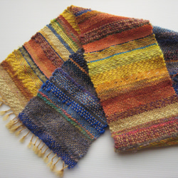 毛糸の手織りマフラー217 2枚目の画像