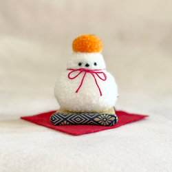 羊毛フェルトのお正月飾り 「ミニミニ鏡餅」（受注制作） 鏡餅