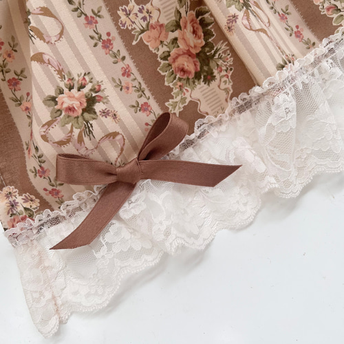 カフェカーテン【まゅ様オーダー品バラ柄チュールレース