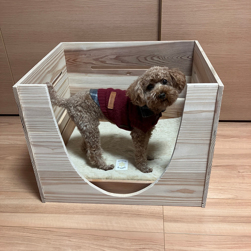 犬ペット用ベット 木製ハンドメイド