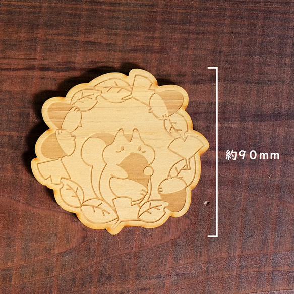 【福袋】木製ミニカレンダー ３点セット（ブローチ・コースター） 8枚目の画像