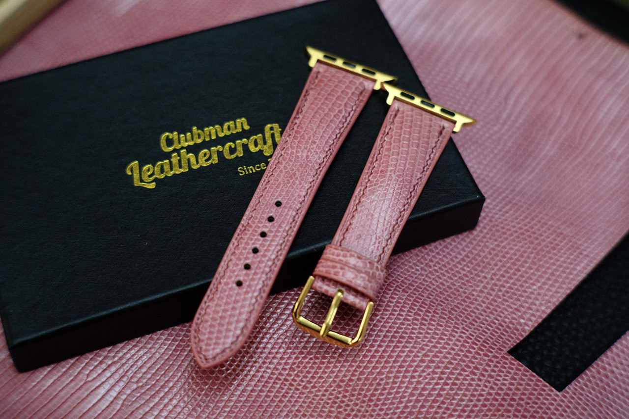 革使用アップルウォッチ時計ベルト　リザード革時計ベルト