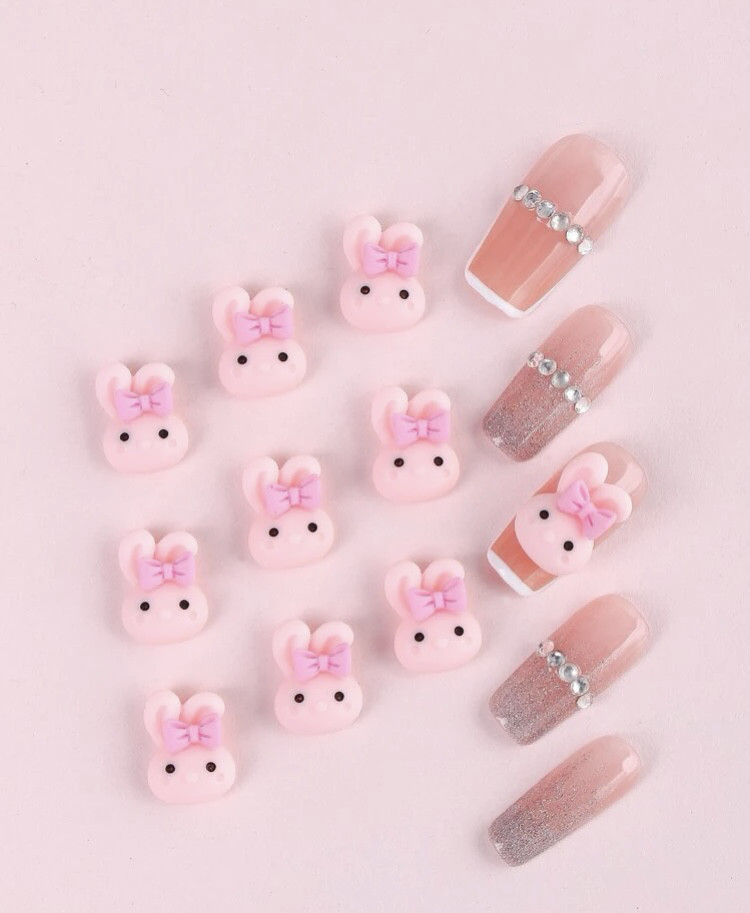 3dネイルパーツ うさぎ 花 パーツ ネイルパーツ 3dネイルパーツ うさぎ 花 パーツ ネイルパーツ
