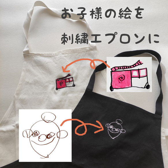 プレゼントに！】お子さまのイラストを刺繍にしませんか？ 刺繍