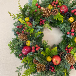 【ご好評につき今年も販売スタート】すべて生花⭐️フレッシュクリスマスリース 5枚目の画像