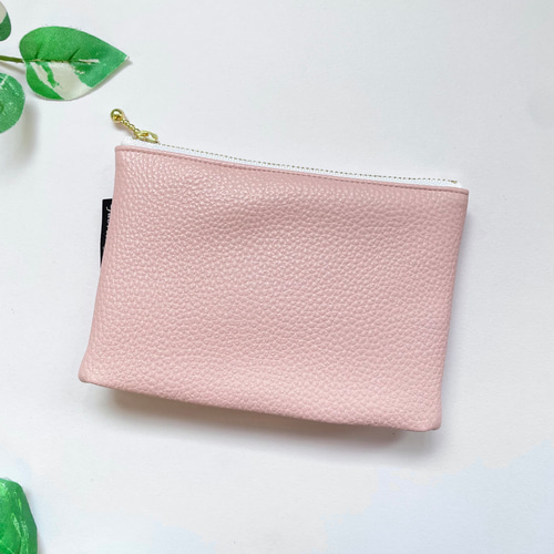 ポケットティッシュポーチ/フェイクレザー/ピーチピンク ポーチ