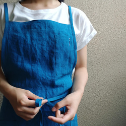 保育士エプロン　保育士スモック　青い鳥カゴポケットエプロン　学研