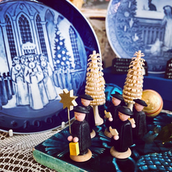 ドイツのヴィンテージ 木工品 ちいさな聖歌隊 5体セット♪ テラリウム