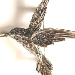 　【ビンテージ  ラインストーン　野鳥　ブローチ】鳥　アウトドア 2枚目の画像