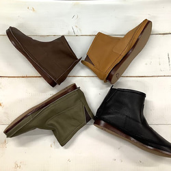 【履いたそばから足に馴染む♪】秋冬定番12㎝丈ストレスフリー袋縫いプレーンブーツ　502 6枚目の画像