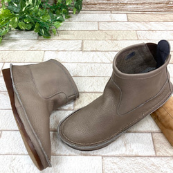 【履いたそばから足に馴染む♪】秋冬定番12㎝丈ストレスフリー袋縫いプレーンブーツ　502 7枚目の画像