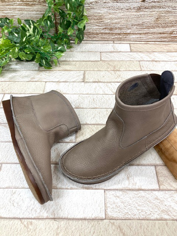 【履いたそばから足に馴染む♪】秋冬定番12㎝丈ストレスフリー袋縫いプレーンブーツ　502 7枚目の画像