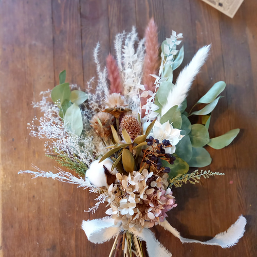 アンティークテイストなスワッグ ✿ブーケ プリザーブドフラワー
