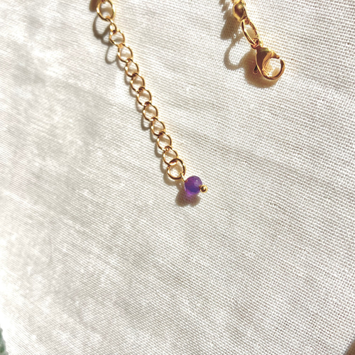 選べる】フローライトの虹色雫ネックレス ペンダント 一点物 水瓶座