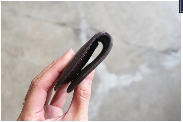 残り1点【送料無料】馬蹄型 コインケース 小銭入れ ／オイルレザー ブラウン 9枚目の画像