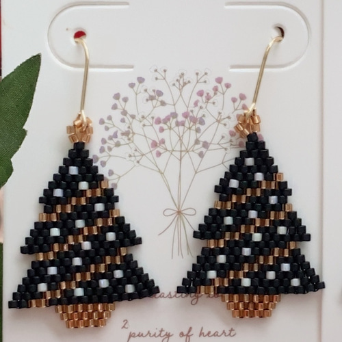 クリスマスツリー カービングピアス 凛 RIN 軟骨ピアス 16G ボディピアス クリスマス サンタクロース