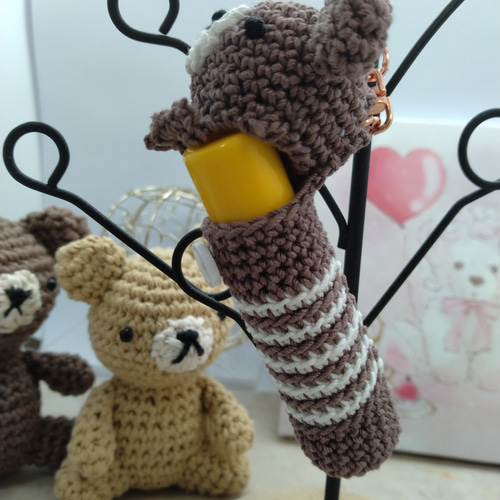 送料無料】くまちゃん リップケース バックチャーム その他ケース とも