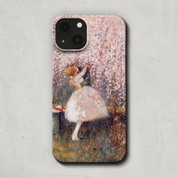 スマホケース / ジョルジュ ピカール「桜の木の下のロマンス」 iPhone 全機種対応 ピカード 絵画 レトロ 個性的 1枚目の画像