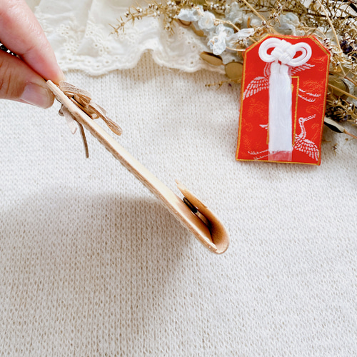 成長するお守り入れ くまさん イタリアンレザー お守りケース 御守り