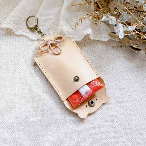 成長するお守り入れ くまさん イタリアンレザー お守りケース 御守り