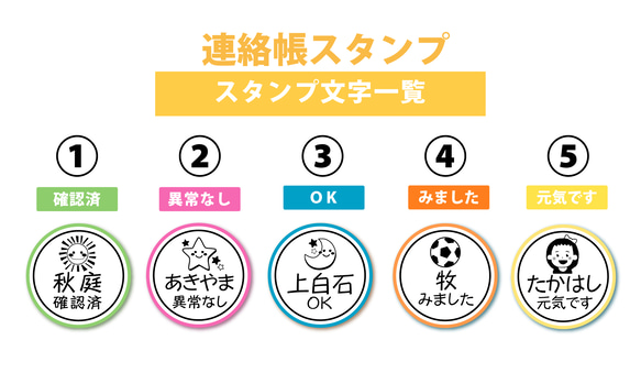 連絡帳＆入学準備スタンプセット＜補充インク・溶剤付＞ 6枚目の画像