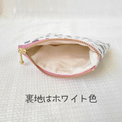 ピンク×グレーダルメシアン柄 ポケットティッシュケース付き