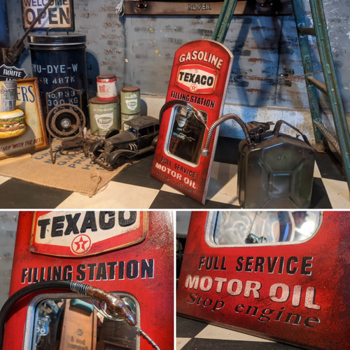 アメリカンヴィンテージ ウォールデコレーションミラー/ TEXACO