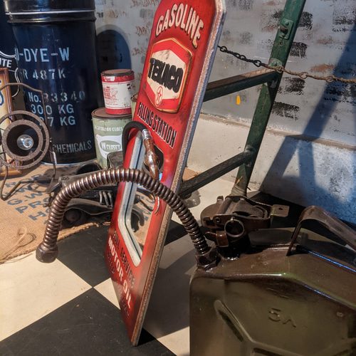 テキサコ ガソリン アメリカン パブミラー ガレージミラー 壁掛け 鏡