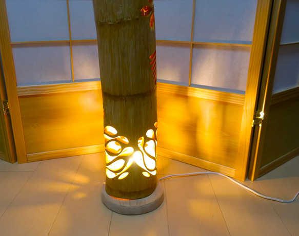 竹灯り・竹あかり・竹灯籠・竹灯篭・竹ランプ 繊細彫り～～