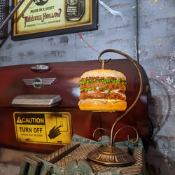 アメリカンダイナー/ ハンバーガー屋さん 電飾看板/ バーガーズ ランプ/ BURGERS スタンドランプ/ 店舗什器 3枚目の画像