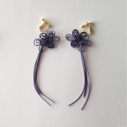 耳環「Fure、Furu、Touch」（深紫色×淺紫色） 第13張的照片