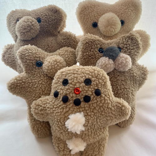 もこもこジンジャーブレッドマンのぬいぐるみ ミニサイズ ビスケット