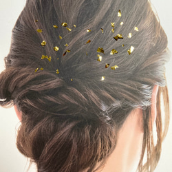 和の髪飾り　金箔（フェイク）3枚セット【Creema限定】 3枚目の画像