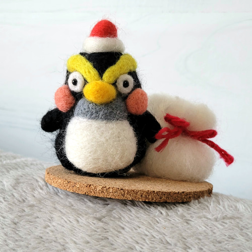 クリスマスペンギンちゃん(サンタ) 羊毛フェルト kazuchan 通販