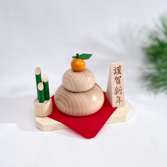鏡餅　木製　かがみもち　無垢材　門松　お正月　 2枚目の画像