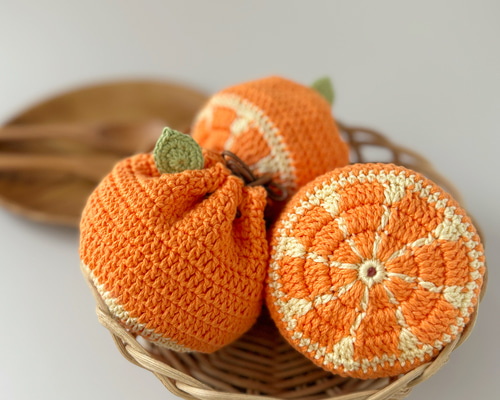 ❤プリン❤ ハンドメイド バッグ ポーチ オレンジ 和装用バッグ bb920a0dd1713d3e53960e58f264d1