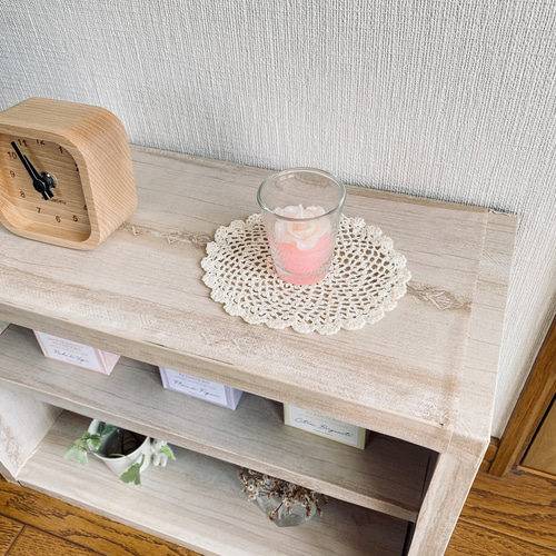 手編み インテリアマット アンティーク風アイボリー クロッシェレース