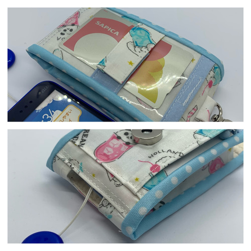 キッズ携帯&キーケース・ファミリア風チェックラミネート スマホケース