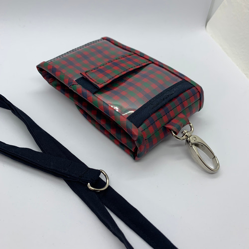 キッズ携帯&キーケース・ファミリア風チェックラミネート スマホケース