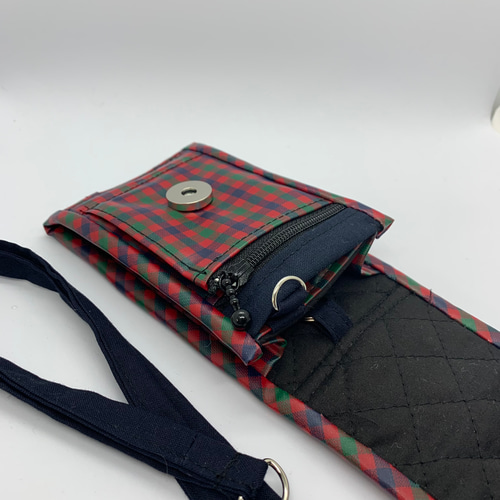 キッズ携帯&キーケース・ファミリア風チェックラミネート スマホケース