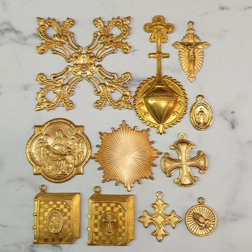 店主セレクト￥3500セット】宗教モチーフ キリスト教 真鍮製 アメリカ