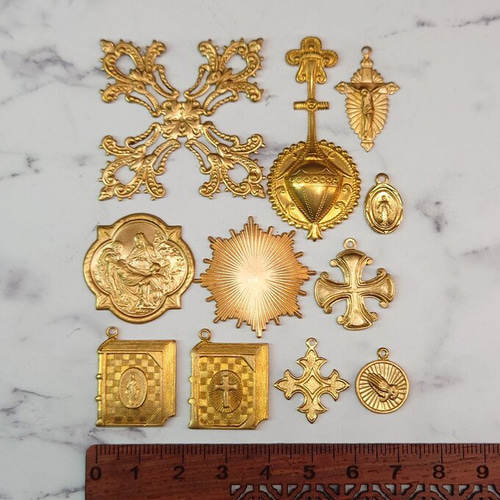 店主セレクト￥3500セット】宗教モチーフ キリスト教 真鍮製 アメリカ