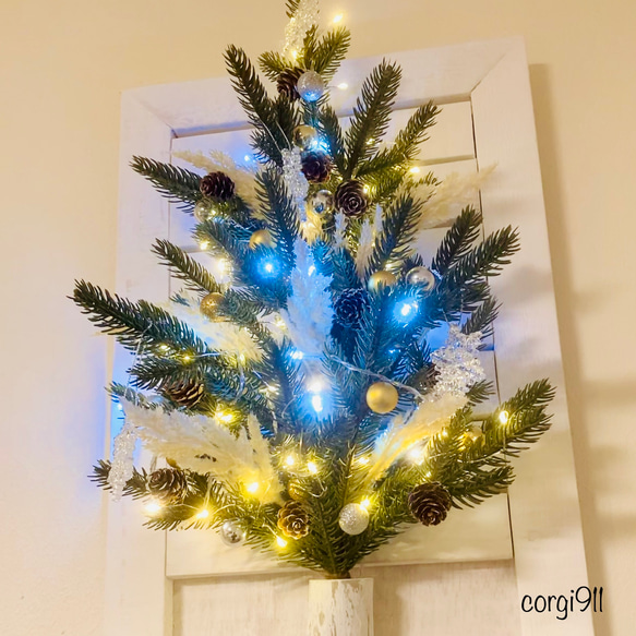 2022 クリスマス ハンギングツリー 55cm×34cm ※光触媒加工※ 5枚目の画像