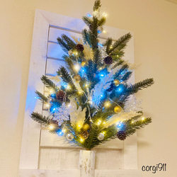 2022 クリスマス ハンギングツリー 55cm×34cm ※光触媒加工※ 4枚目の画像