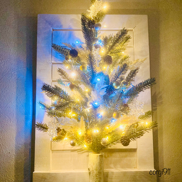 2022 クリスマス ハンギングツリー 55cm×34cm ※光触媒加工※ 6枚目の画像