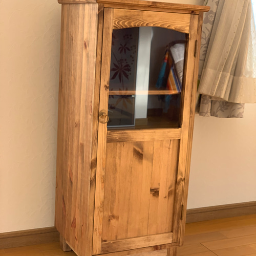 ハーフガラスキャビネット キッチンキャビネット 収納棚 食器棚